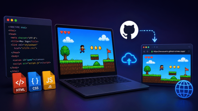 Como Publicar um Jogo HTML, CSS e JavaScript no GitHub Pages