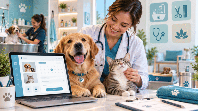 Criação de uma Plataforma Clínica de Serviços para Animais com Lovable